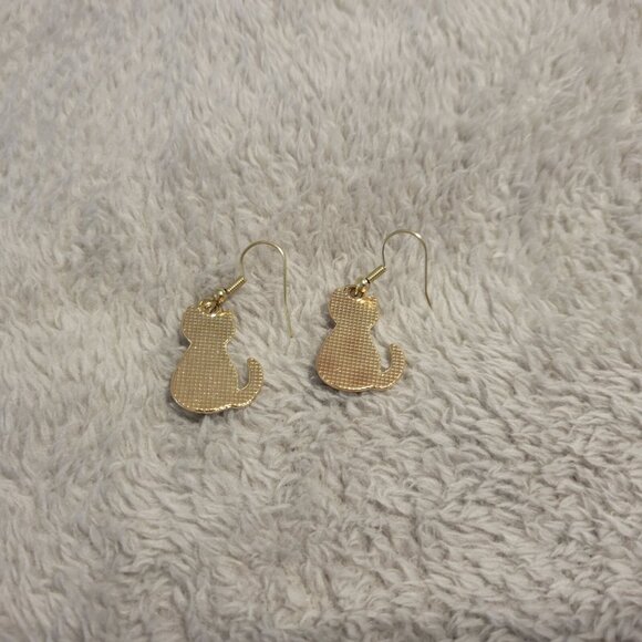 Cats Kittens Earrings Multi Color Floral Fish Hook Hanging Dangle Fun E7E - Picture 3 of 3